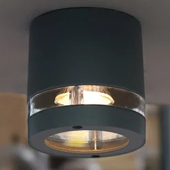 Buiten plafondlamp Focus antraciet