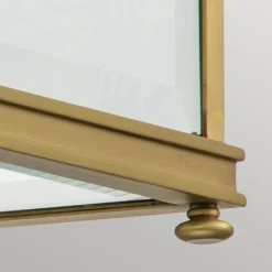 Buiten plafondlamp Holborn, messing geborsteld