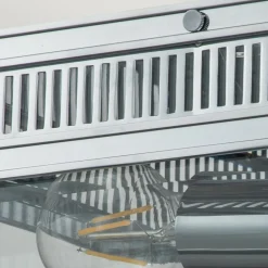 Buiten plafondlamp Holborn hoekig chroom gepolijst