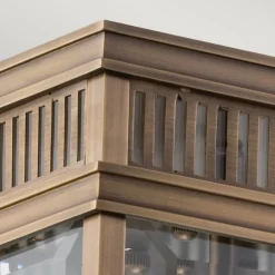 Buiten plafondlamp Holborn, hoekig brons donker