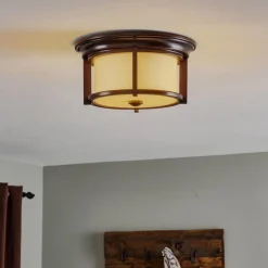 Buiten plafondlamp Merrill in brons