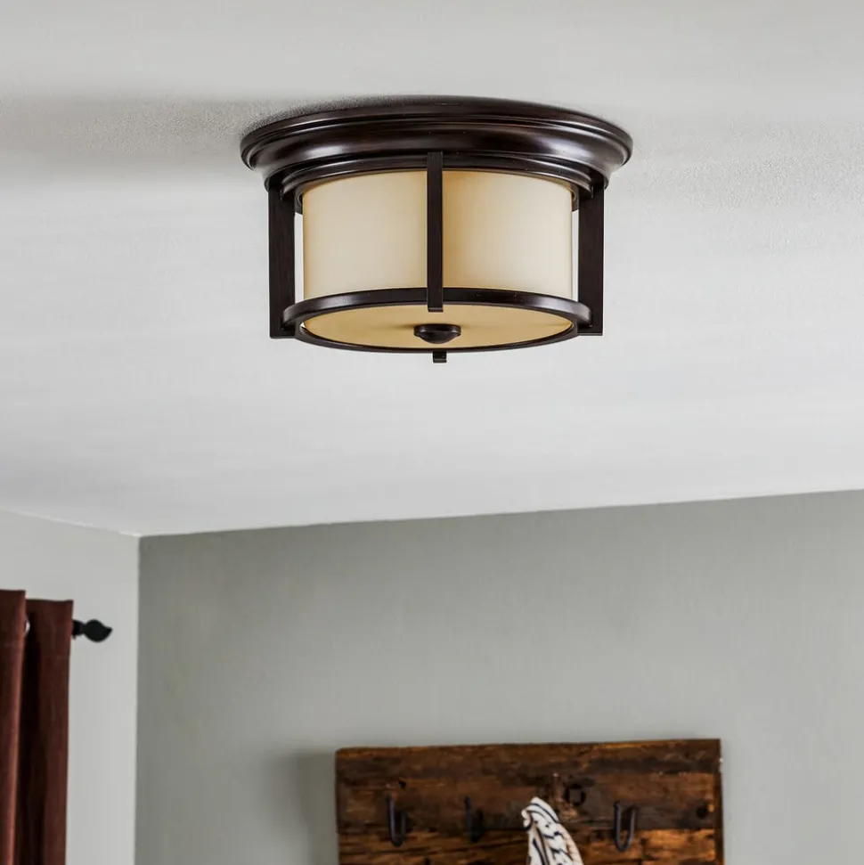 Buiten plafondlamp Merrill in brons