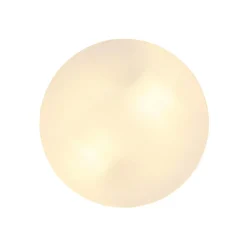 Buiten plafondlamp Vranos, zilverkleurig, Ø 24 cm, aluminium