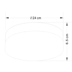 Buiten plafondlamp Vranos, mat zwart, Ø 24 cm, aluminium