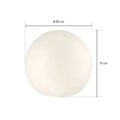 Buiten sfeerlamp Cumulus XL, bol, Ø 80 cm