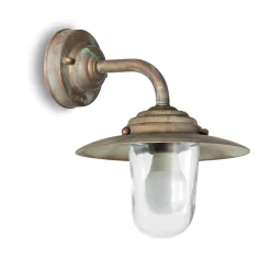 Buitenlamp Chalet hoogte 26cm messing ant./helder