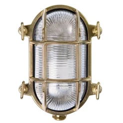 Buitenlamp Tortuga ovaal 17cm messing/helder