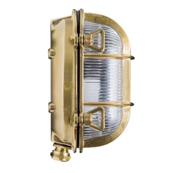 Buitenlamp Tortuga ovaal 17cm messing/helder