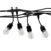 Buitenlichtketting Garlanda, zwart, IP44, 10 m, 10-lamps.