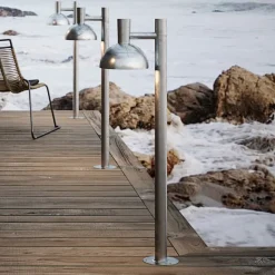 Buitenpadverlichting Arki chroom zeewaterbestendig