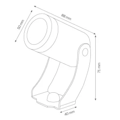 Buitenspot 1446LED, grafiet, 30°
