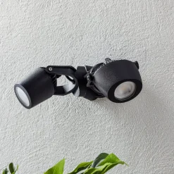 Buitenspot Minitommy 2-lamps CCT zwart/frosted