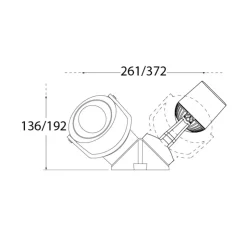 Buitenspot Minitommy 2-lamps CCT zwart/frosted