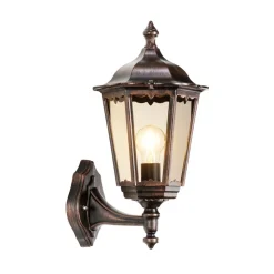 Buitenwandlamp 1120 lantaarn staand zwart-koper