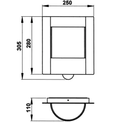 Buitenwandlamp 437 met bewegingssensor