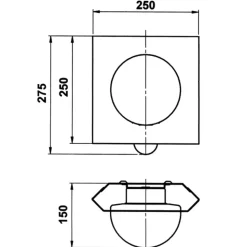 Buitenwandlamp 512 met bewegingssensor