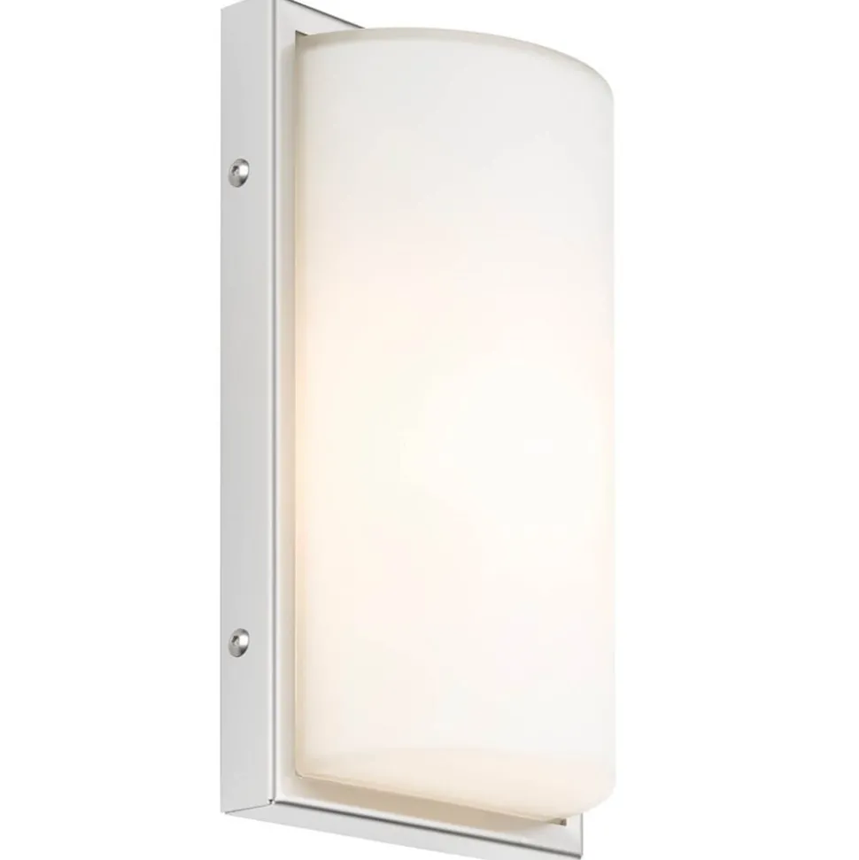 Buitenwandlamp 040 met sensor, wit