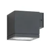 Buitenwandlamp 5161, zwart, aluminium, glas, 1 x GU10