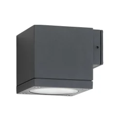 Buitenwandlamp 5161, zwart, aluminium, glas, 1 x GU10