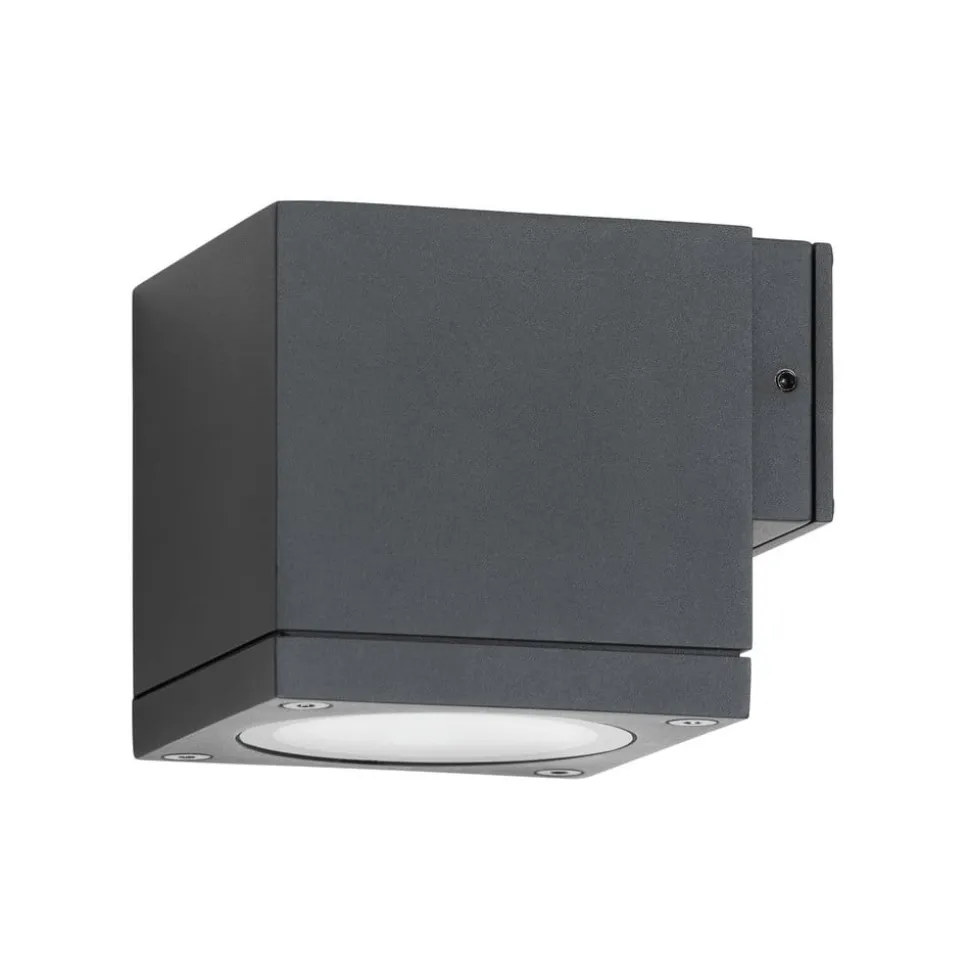 Buitenwandlamp 5161, zwart, aluminium, glas, 1 x GU10