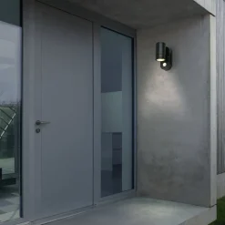 Buitenwandlamp 3789015, zwart, kunststof, GU10