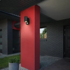 Buitenwandlamp 3789015, zwart, kunststof, GU10