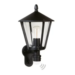 Buitenwandlamp 671, zwart met bewegingsmelder