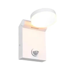 Buitenwandlamp Adour, mat wit, sensor, kantelbaar, CCT