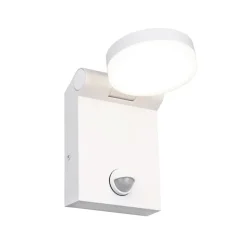 Buitenwandlamp Adour, mat wit, sensor, kantelbaar, CCT