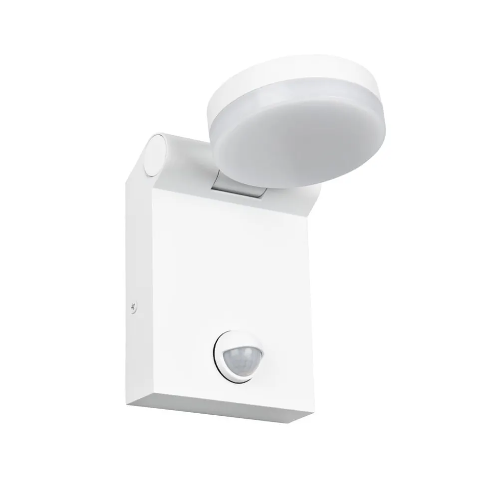 Buitenwandlamp Adour, mat wit, sensor, kantelbaar, CCT