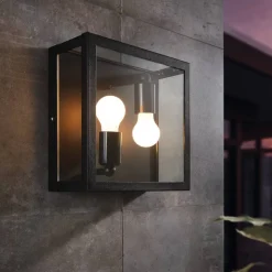 Buitenwandlamp Alamonte 1, 2lamps up/down vierkant