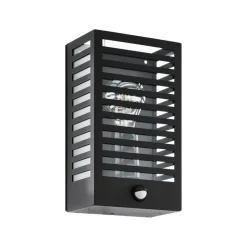 Buitenwandlamp Alamonte 3, zwart, met sensor