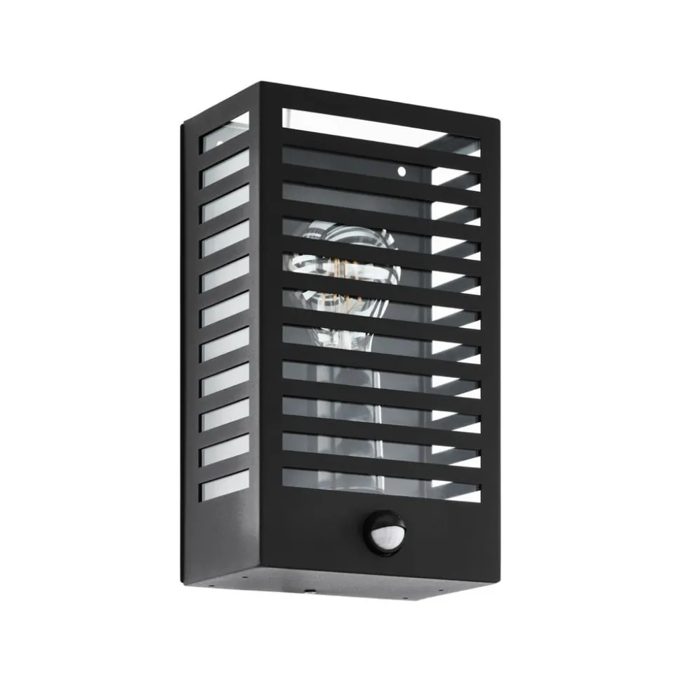 Buitenwandlamp Alamonte 3, zwart, met sensor