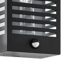 Buitenwandlamp Alamonte 3, zwart, met sensor