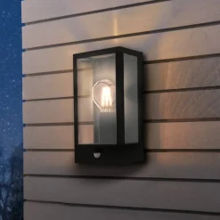 Buitenwandlamp Alamonte met sensor, zwart