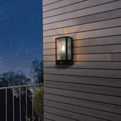 Buitenwandlamp Alamonte met sensor, zwart