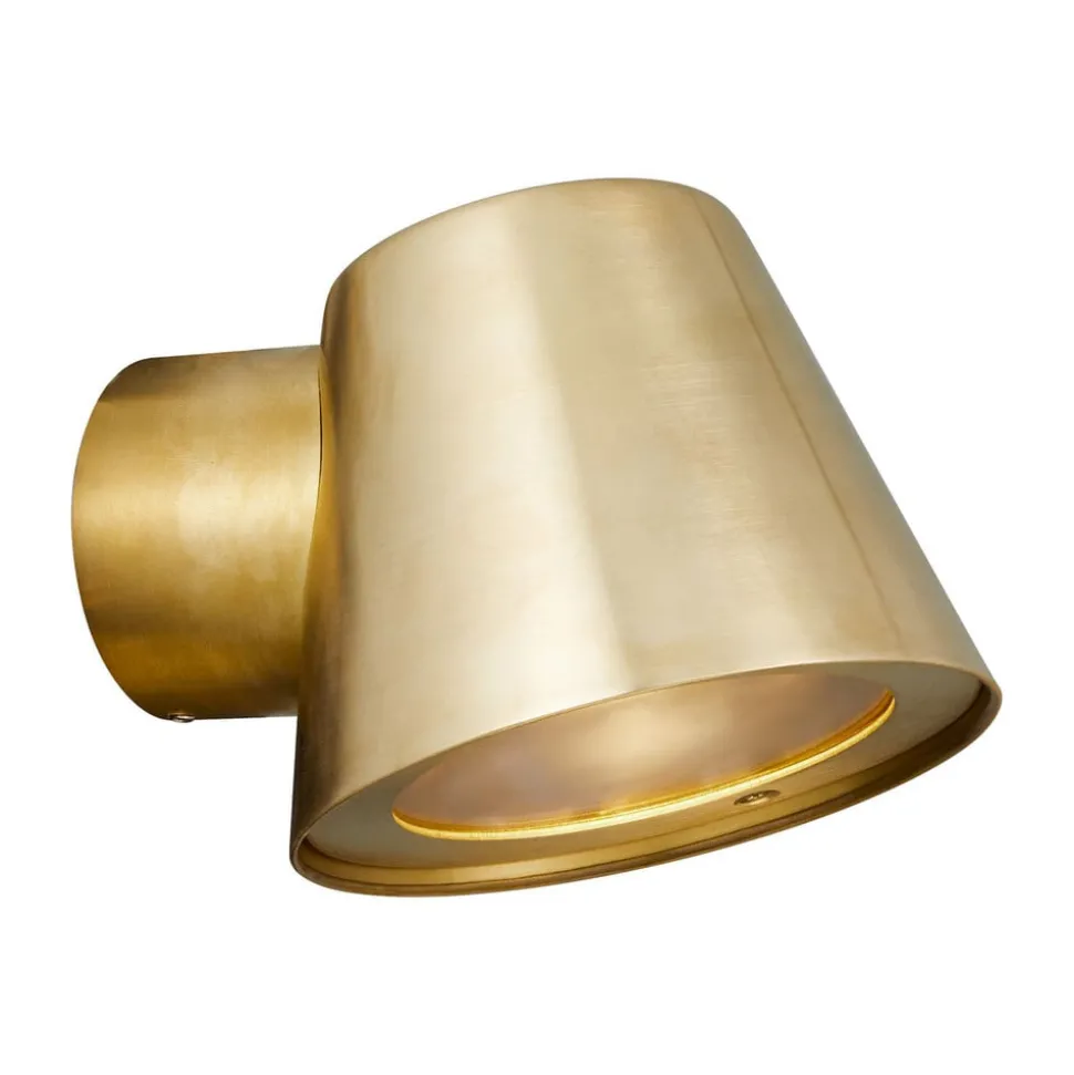 Buitenwandlamp Aleria, 1 x GU10, messing, zeewaterbestendig