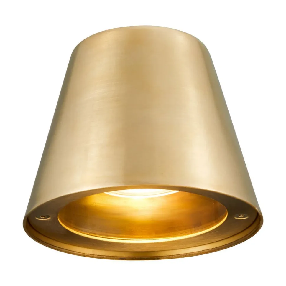 Buitenwandlamp Aleria, 1 x GU10, messing, zeewaterbestendig