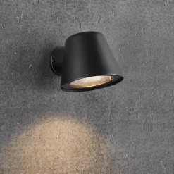 Buitenwandlamp Aleria, metaal zwart