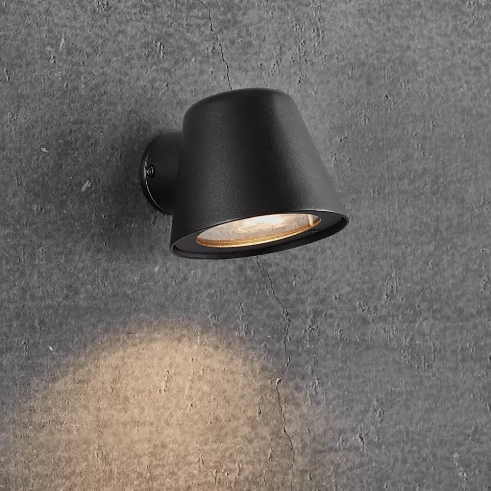 Buitenwandlamp Aleria, metaal zwart