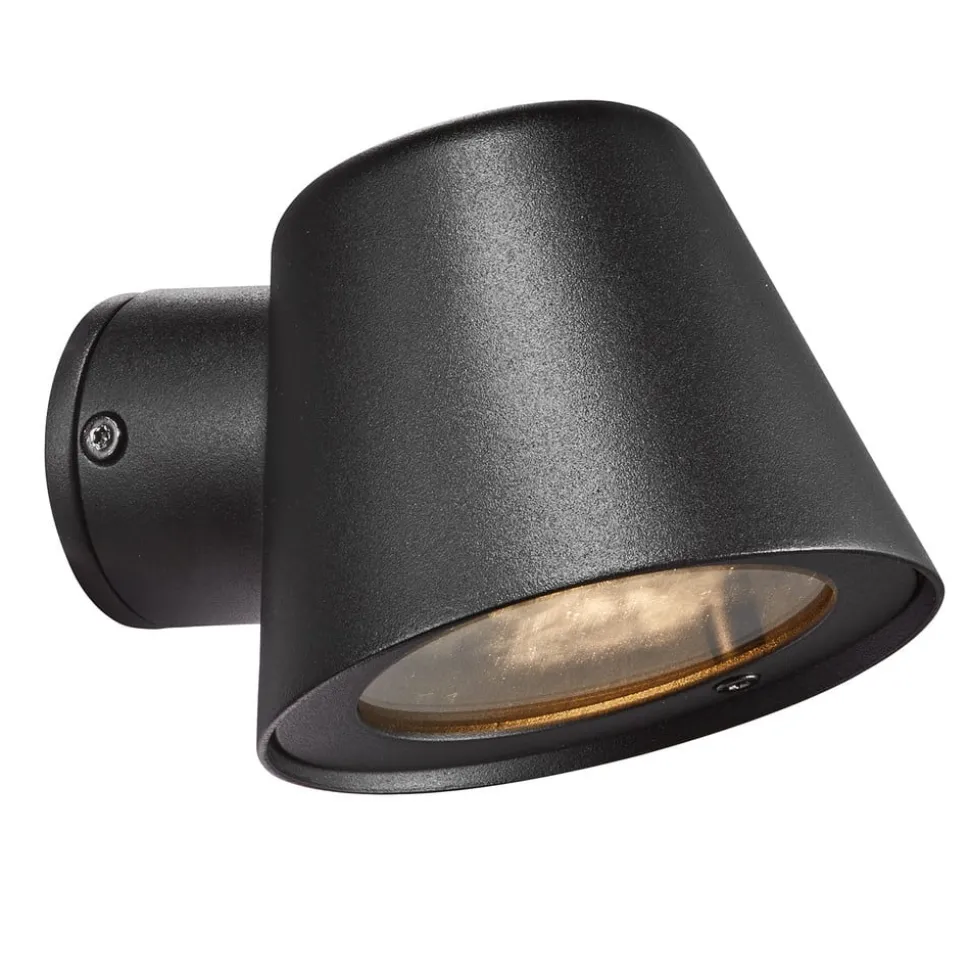Buitenwandlamp Aleria, metaal zwart