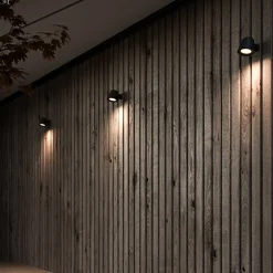 Buitenwandlamp Aleria, metaal zwart