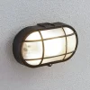 Buitenwandlamp Alisha, ovaal, zwart
