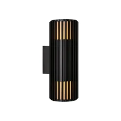 Buitenwandlamp Aludra Double Seaside, aluminium, zwart