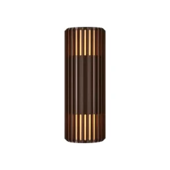 Buitenwandlamp Aludra Double Seaside, aluminium, bruin metallic