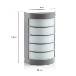 Buitenwandlamp Aqua Marco met rooster, antraciet