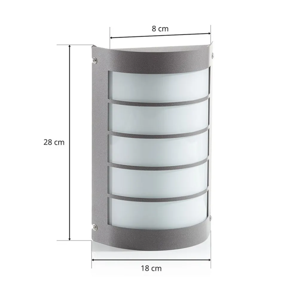 Buitenwandlamp Aqua Marco met rooster, antraciet