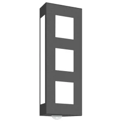 Buitenwandlamp Aqua Trilo, antraciet, sensor