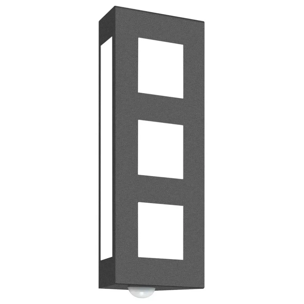 Buitenwandlamp Aqua Trilo, antraciet, sensor