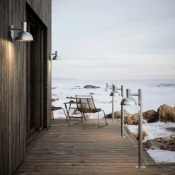 Buitenwandlamp ARKI chroom zeewaterbestendig Ø 20 cm